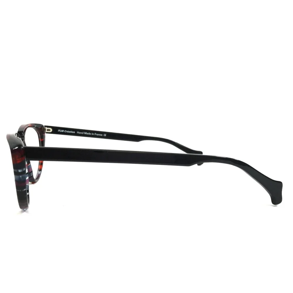 PLM Creation Eyeglasses Frames RE-BELLE VI 151 Black Blue Red Speckled 54-15-145